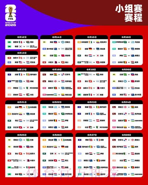 2026世界杯每日赛程最新观看指南怎么看